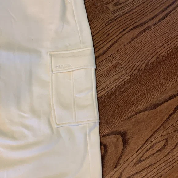 Athleta easy fleece straight cargo pant butter yellow - Picture 2 of 3